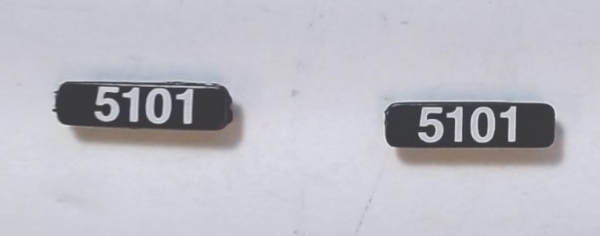 NUMBER BOARD / FRONT / 1 PAIR / PREMIER AC6000 / KCS #5101