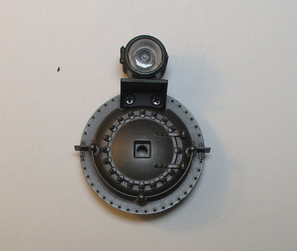 BOILER FRONT / GRAPHITE / BLACK HEADLIGHT HOUSING W/LENS / NO NUMBER BOARDS OR CENTER NUMBER PLATE / PREMIER 0-6-0 SWITCHER