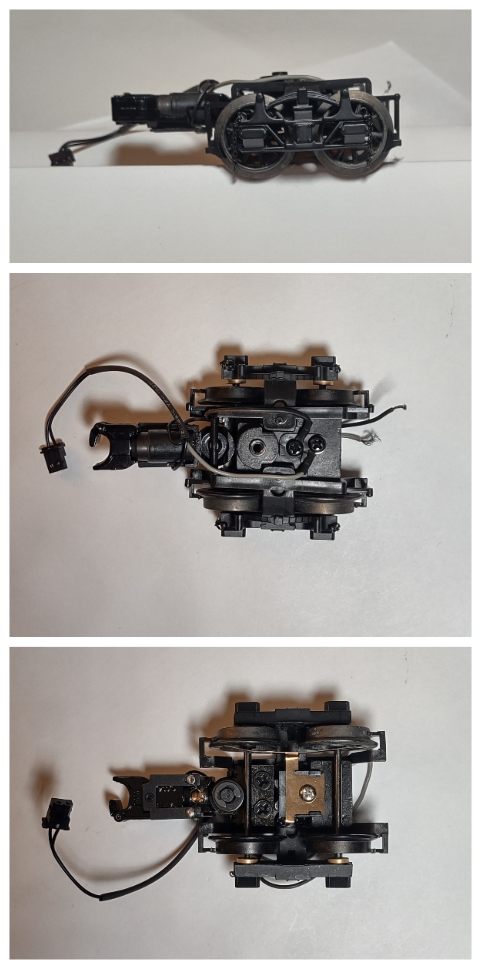TENDER TRUCK / 4-WHEEL / REAR / BLACK SPOKES & RIM / W/O PICKUP / W/PROTOCOUPLER / PREMIER AMERICAN & ESE 4-4-0
