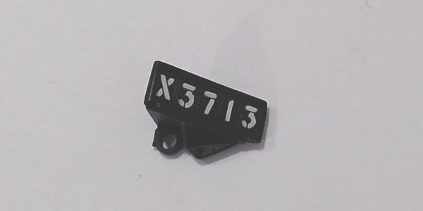 NUMBER BOARD HOUSING / BLACK / LH / UP #X3713 / UNLIGHTED / PREMIER CHALLENGER 4-6-6-4