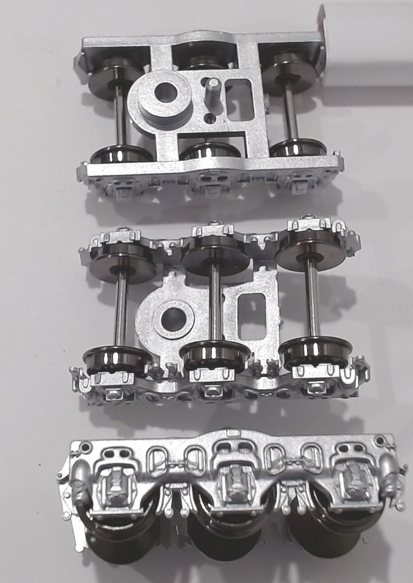 TENDER TRUCK / 6-WHEEL / FRONT / FUEL TENDER / SILVER / HO SCALE UP VERANDA