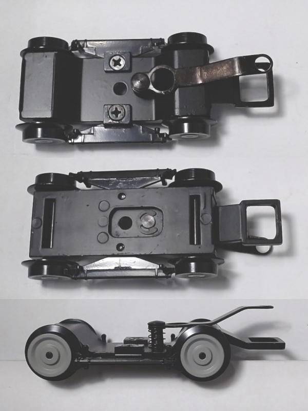 4-WHEEL PILOT TRUCK / W/BRAKE SHOES / BLACK / GRAY WHEEL CENTERS / PREMIER PACIFIC 4-6-2