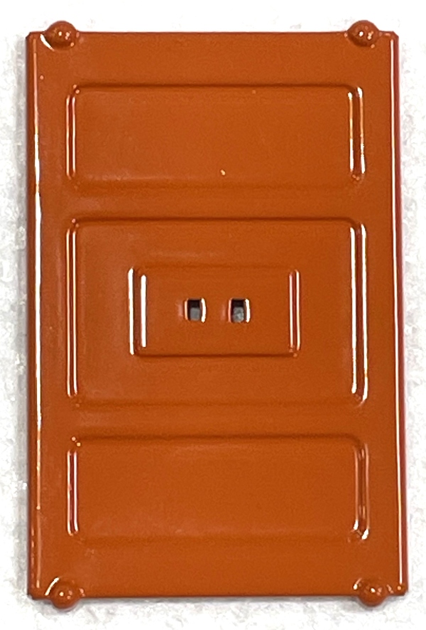 DOOR / SMALL / DARK ORANGE / TINPLATE STANDARD GAUGE 214 BOXCAR