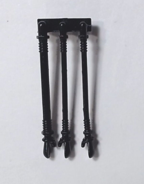 BRAKE AIR LINE / BLACK / RH REAR / ANGLED / 3 HOSE / RAILKING ONE GAUGE ALCO PA & PB