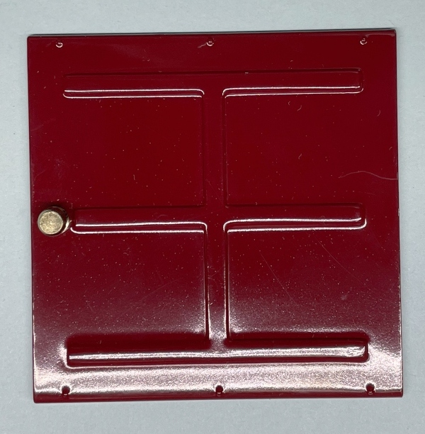 DOOR / DARK RED / W/BRASS HANDLE / TINPLATE STANDARD GAUGE A/F 4018 BOXCAR