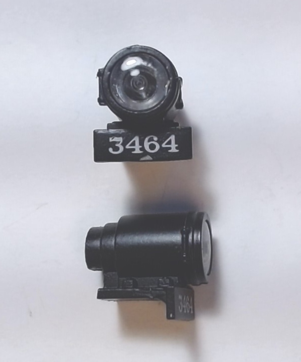 HEADLIGHT HOUSING / SMOKE BOX DOOR MOUNT / BLACK / #3464 / PREMIER SANTA FE HUDSON 4-6-4