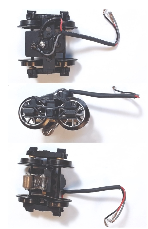 TENDER TRUCK / 4-WHEEL / FRONT / WHITE SPOKES & RIM / W/PICKUP / PREMIER AMERICAN & ESE 4-4-0