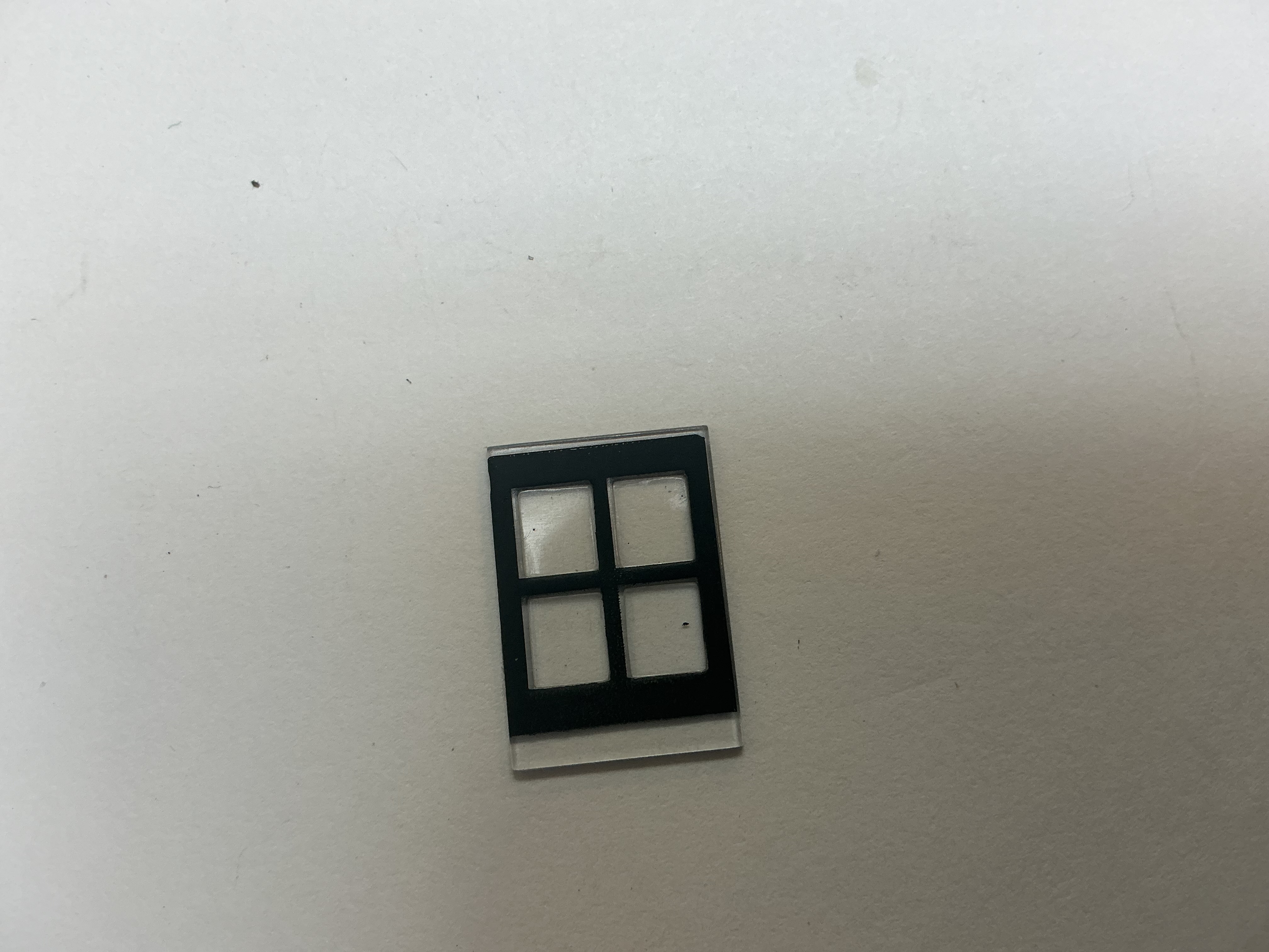 CAB WINDOW / 4-PANE / BLACK FRAME / PREMIER LIGHT MIKADO 2-8-2