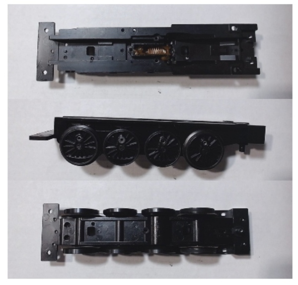 DRIVE BLOCK / 4-AXLE / USE BI-0000034 MOTOR MOUNT/ USE MOTORS WITH MS006-M25 WORM / RAILKING STARTER SET 2-8-0 / PS2 and LOCOSOUND