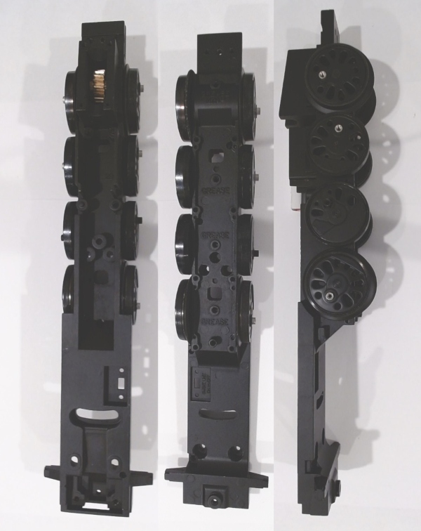 DRIVE BLOCK / 4-AXLE / REAR ENGINE / PS 2 5V / BLACK RIMS / USE WORM GEAR EH-0000012 / PREMIER BIG BOY 4-8-8-4
