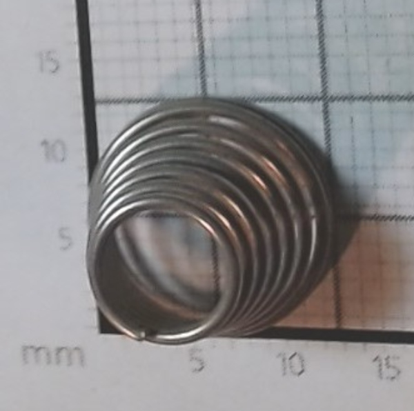 SPRING / CONICAL / 7.5mm D (TOP) x 13mm D (BOTTOM) x 12mm LONG / 0.8mm THICK WIRE