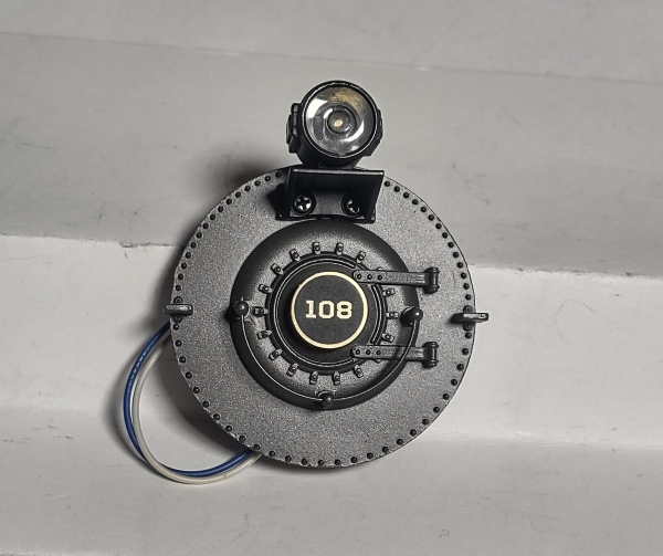 BOILER FRONT / COMPLETE / W/HEADLIGHT & NUMBER PLATE / W/LED / LIRR #108 / PREMIER H-10 2-8-0