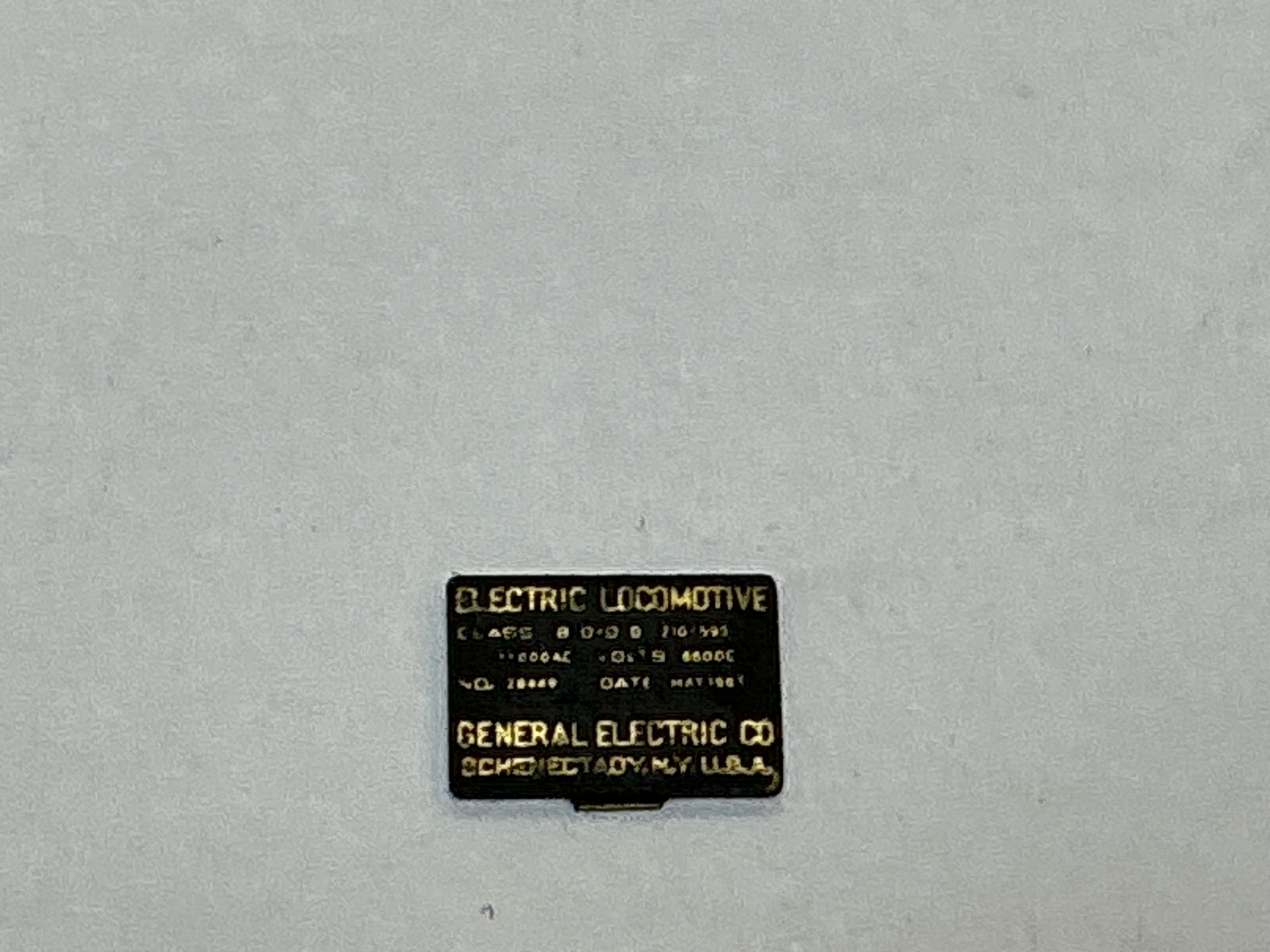 BUILDER PLATE / GENERAL ELECTRIC / PREMIER E-33