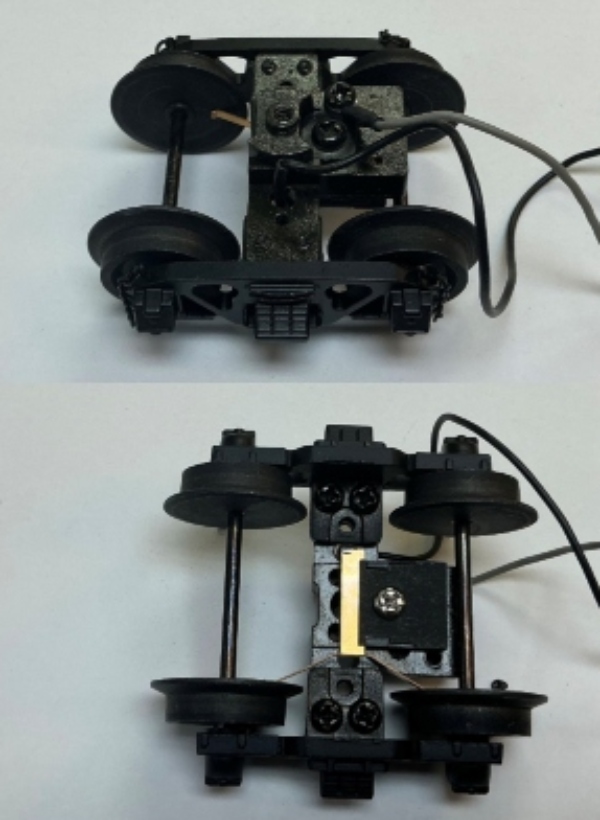 TENDER TRUCK / 4-WHEEL / FRONT / W/CHAINS / BLACK / PREMIER LIGHT MIKADO 2-8-2