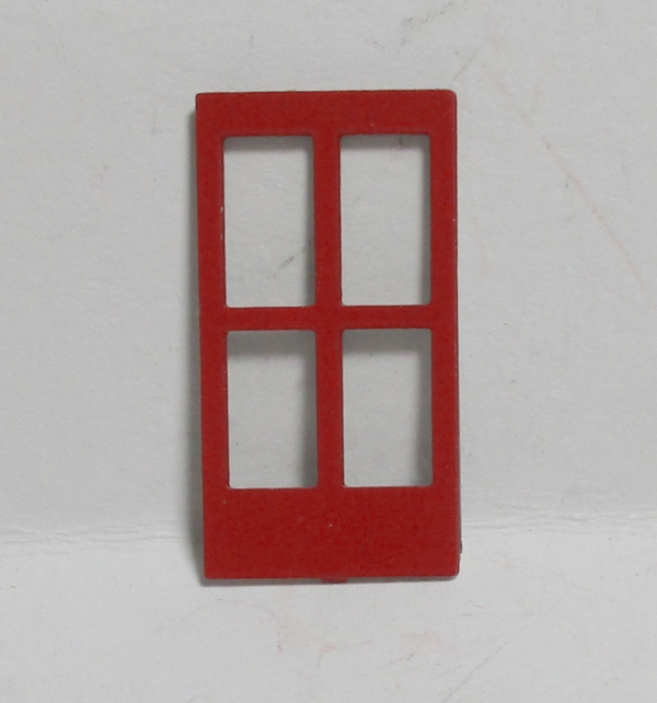 CAB WINDOW / 4-PANE / W/RED TRIM / PREMIER 0-8-0