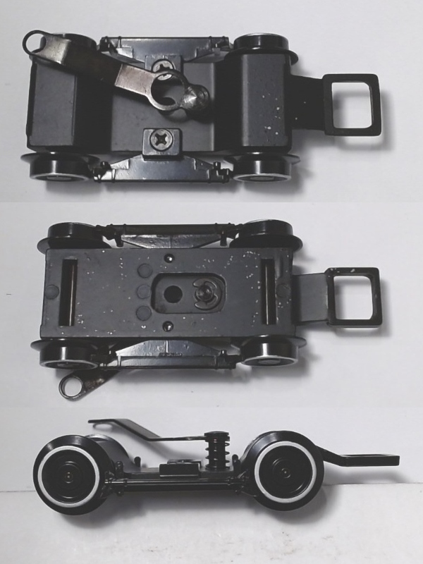 4-WHEEL PILOT TRUCK / W/BRAKE SHOES / BLACK / W/WHITE RIMS & SOLID WHEELS / PREMIER PACIFIC 4-6-2