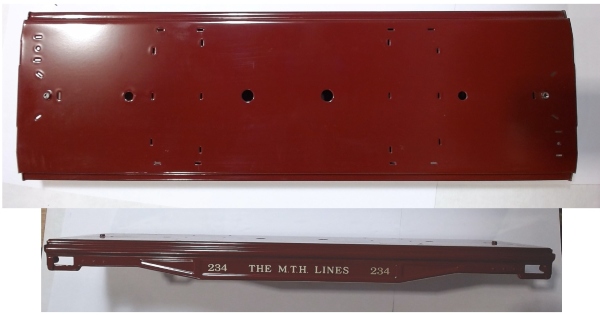 FRAME / MAROON / TINPLATE STANDARD GAUGE 213 FLATCAR W/PICKUP TRUCK / 10-1148