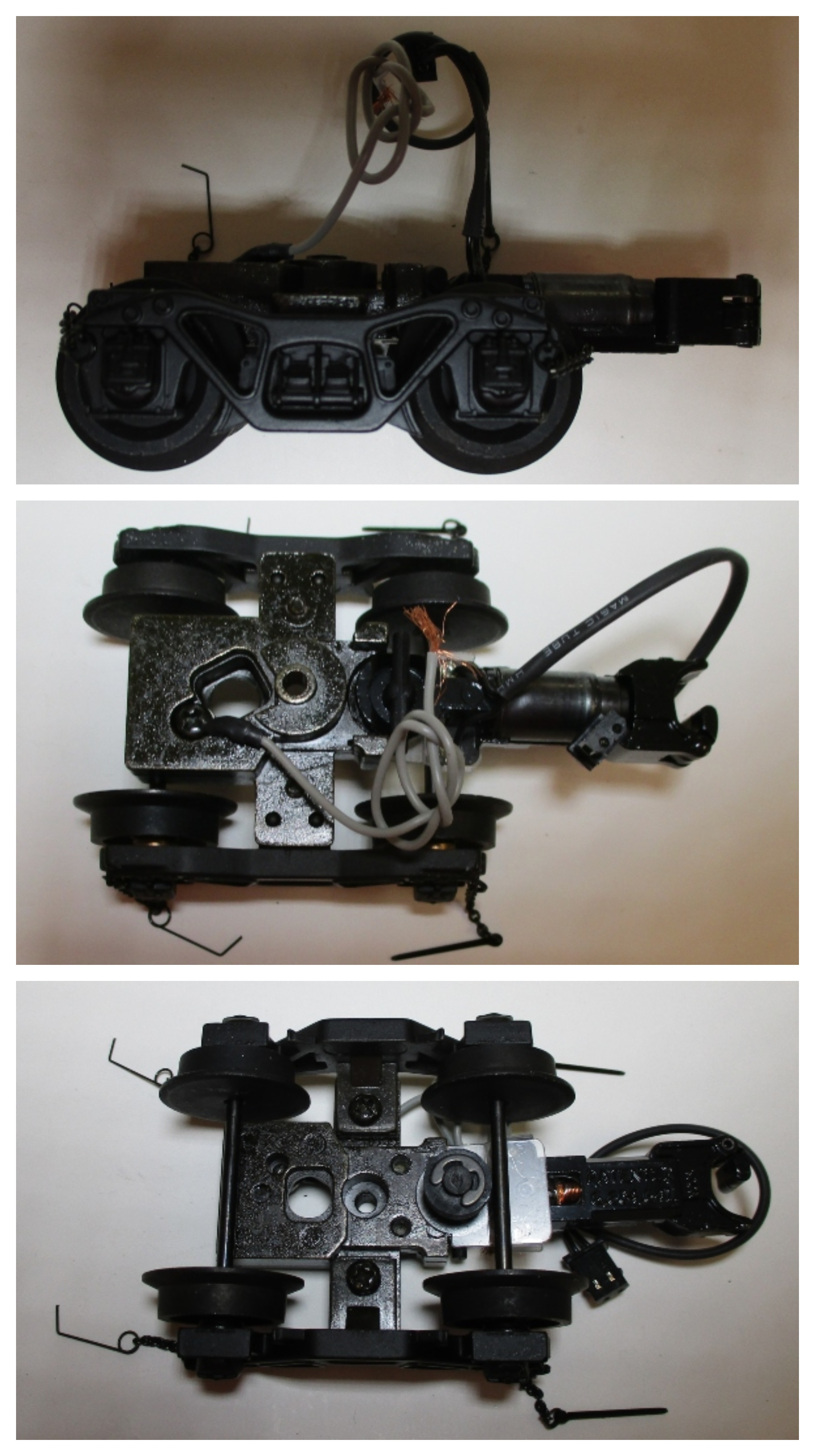 TENDER TRUCK / 4-WHEEL / REAR / PS 2 & 3 / BLACK / W/CHAINS / W/PROTO-COUPLER / PREMIER K-4s 4-6-2 & G-5 4-6-0