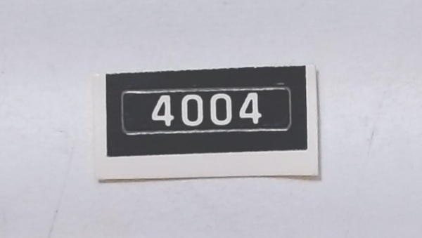 NUMBER BOARD / PAPER / RAILKING ALCO FA-2 / B&O #4004