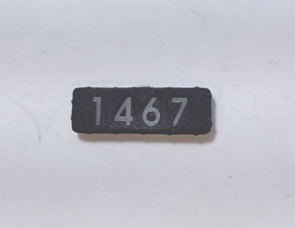 NUMBER BOARD / FRONT / PREMIER F-7A / UP #1467
