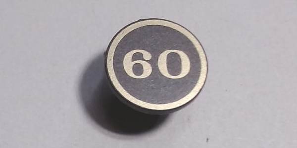 NUMBER PLATE / #60 / CENTRAL PACIFIC JUPITER / RAILKING GENERAL 4-4-0