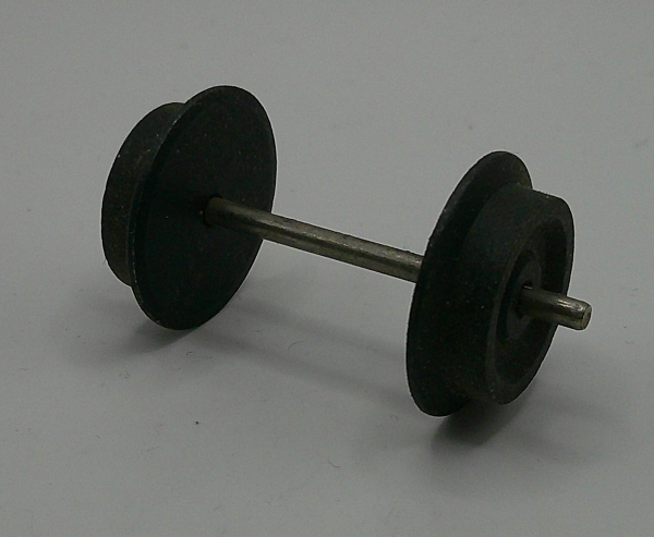 WHEEL & AXLE ASSEMBLY / LEAD TRUCK / FLAT END AXLE SHAFT / PREMIER CHALLENGER & BIG BOY TENDER