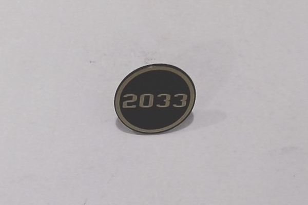 NUMBER PLATE / BOILER FRONT / ROUND / N&W #2033 / PREMIER Y-3 2-8-8-2