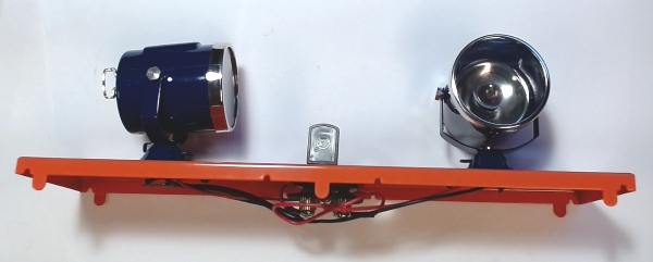SEARCHLIGHT MOUNTING BASE ASSEMBLY / 820 / 520 / 220 / ORANGE & BLUE W/NICKEL / AS SHOWN 