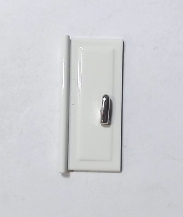 DOOR / LEFT / WHITE W/NICKEL HANDLE / TINPLATE STANDARD GAUGE 214R 