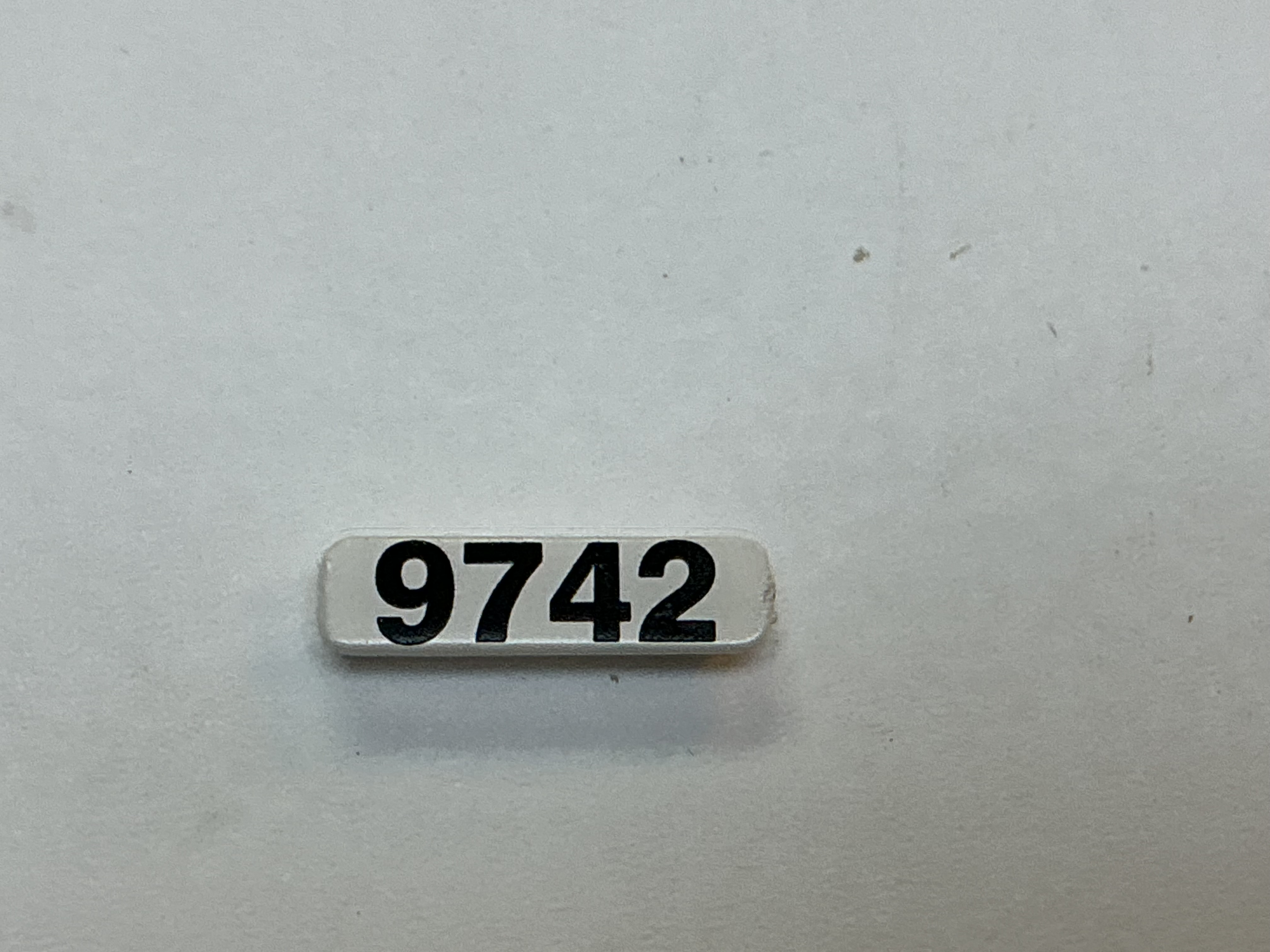NUMBER BOARD / FRONT & REAR / LH OR RH / #9742 / PREMIER DASH-9