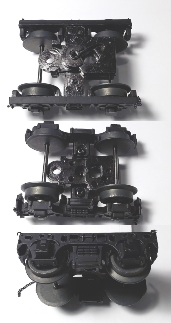 TENDER TRUCK / 4-WHEEL / REAR / BLACK / VERSION E / W/CHAINS / PREMIER HEAVY PACIFIC 4-6-2 