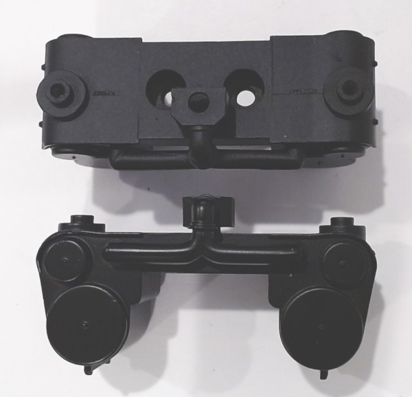 STEAM CHEST / FRONT ENGINE / BLACK / W/THREADED PIVOT PIPE HOLES / W/Y-PIPE / PREMIER Z-6 CHALLENGER 4-6-6-4