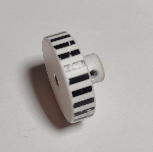 FLYWHEEL / STRIPED / 27.1mm D x 7.3mm H / W/SET SCREW / PS 3 / CONTEMPORARY ONLY / STANDARD GAUGE BILD-A-LOCO PROTODRIVE