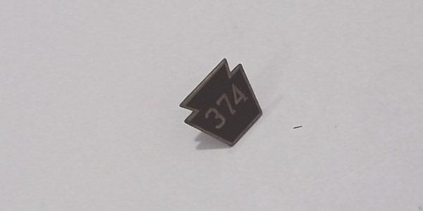 NUMBER PLATE / BOILER FRONT / KEYSTONE / PRR #374 / PREMIER Y-3 2-8-8-2