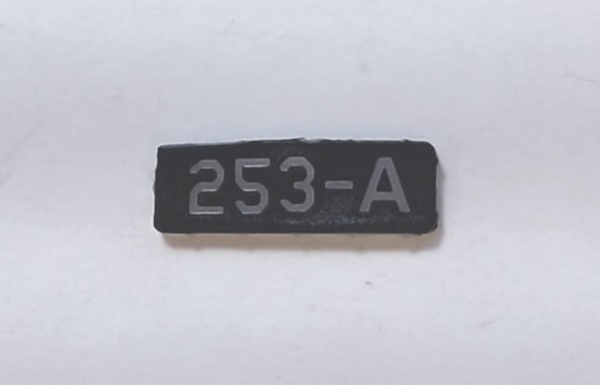 NUMBER BOARD / FRONT / PREMIER F-7A / B&O #253A