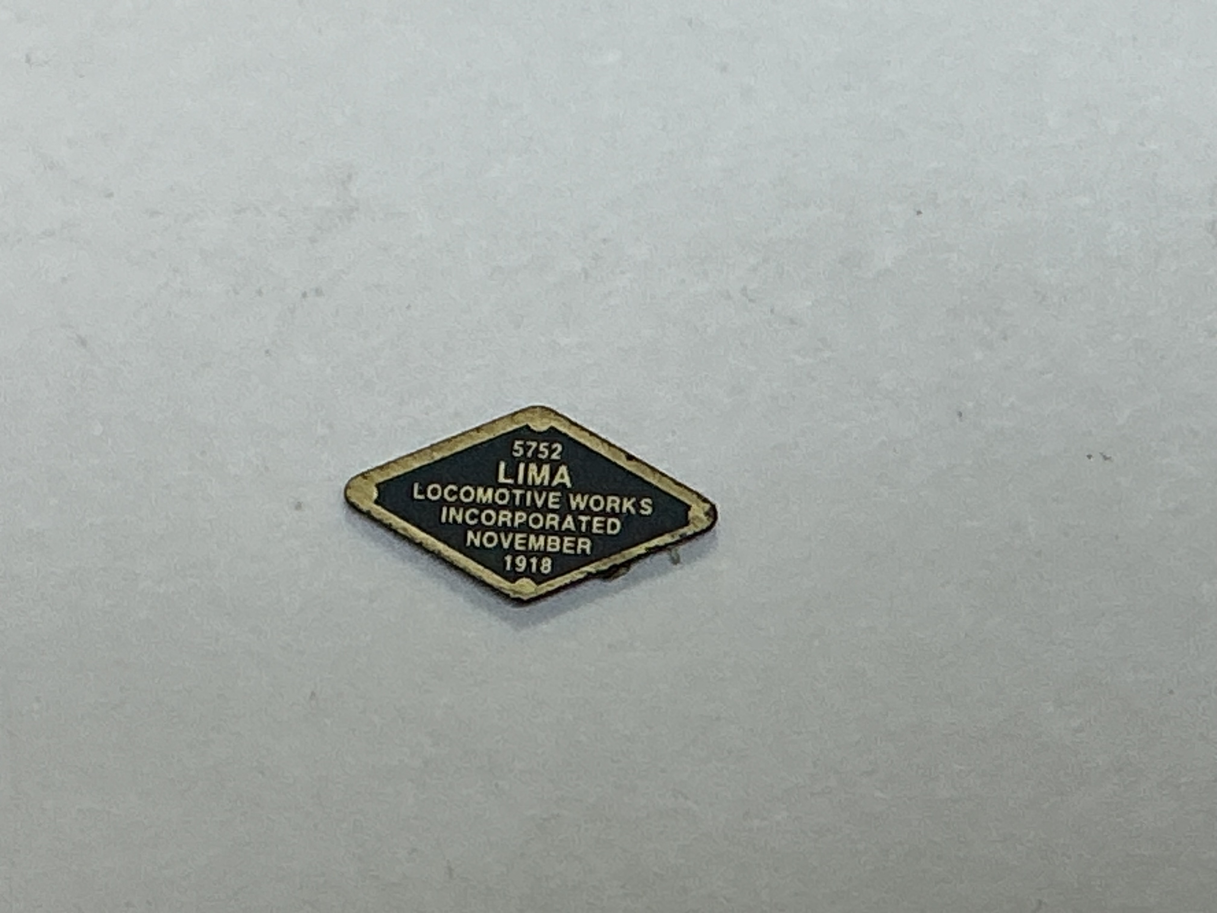 BUILDER PLATE / DIAMOND / LIMA / PRR #1852 / PREMIER LIGHT MIKADO 2-8-2