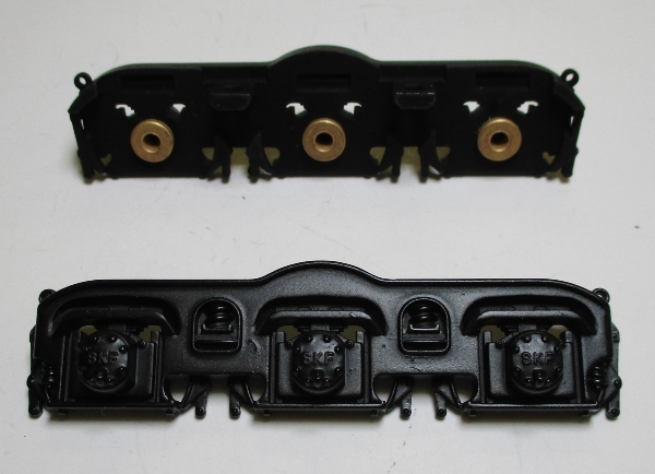 SIDE FRAME / 3-AXLE / TENDER / FRONT & REAR / LH & RH / W/BRONZE BEARINGS / BLACK / PREMIER N&W J 4-8-4