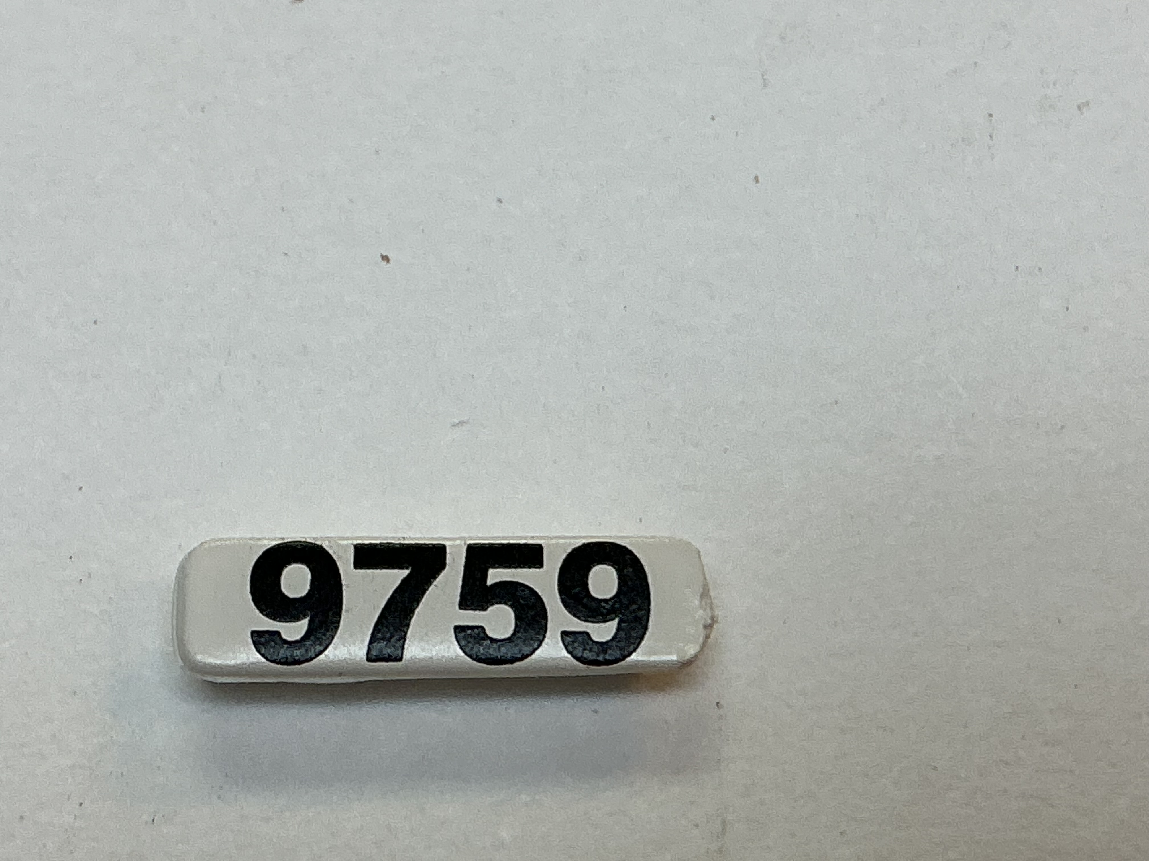 NUMBER BOARD / FRONT & REAR / LH OR RH / #9759 / PREMIER DASH-9