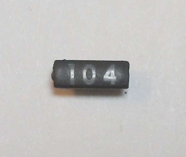 NUMBER BOARD / LOCOMOTIVE / LH & RH / FRONT & REAR / #104 / PREMIER 0-6-0 SWITCHER