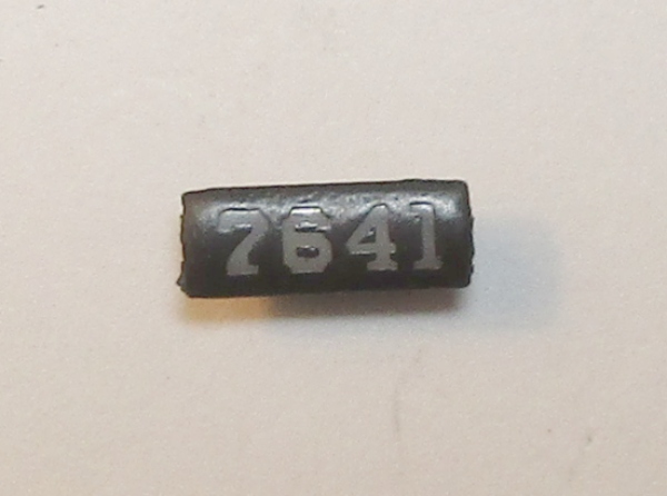 NUMBER BOARD / LOCOMOTIVE / LH & RH / FRONT & REAR / #7641 / PREMIER 0-6-0 SWITCHER