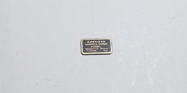 BUILDER PLATE / ALCO / NOVEMBER 1931 / PREMIER J-1e HUDSON 4-6-4