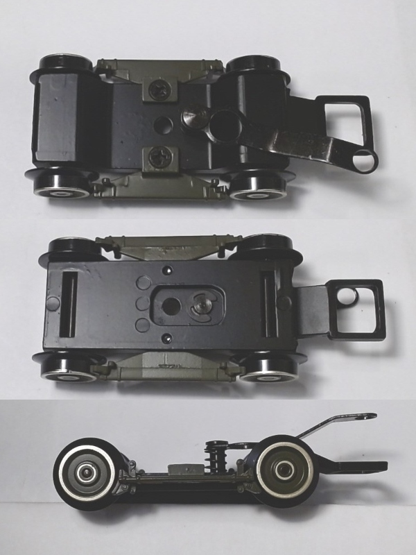 4-WHEEL PILOT TRUCK / W/BRAKE SHOES / BLACK / W/DARK GREEN BRAKES & CENTERS / PREMIER PACIFIC 4-6-2