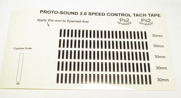 FLYWHEEL TACH TAPE / (STRIPES) / 1.96mm WIDE / FOR 30mm DIAM. FLYWHEELS