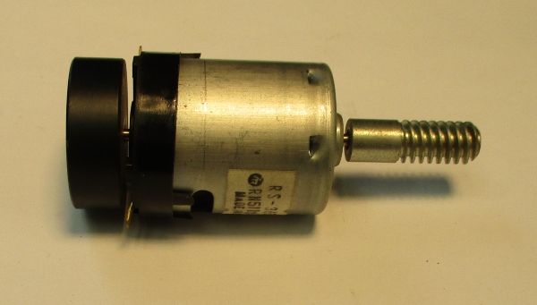 DC MOTOR / RS365SH / MD107-M36 / F/W 27mm D x 5mm THICK / WORM LENGTH 28.42mm / BLACK / PS 2 & PS 3