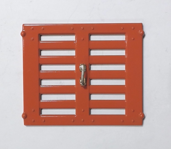 DOOR / LIGHT BURNT ORANGE WITH BRASS HANDLE / 213 / TINPLATE STANDARD GAUGE
