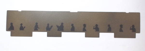 LENS / SIDE WINDOWS / TINTED W/FIGURES / RAILKING BRILL TROLLEY