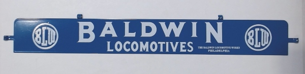 BANNER SIGN / BALDWIN / 211-1 / TINPLATE STANDARD GAUGE / 11-30219