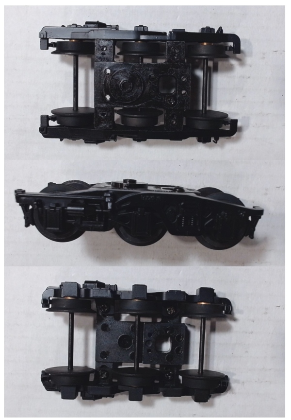 TENDER TRUCK / 6-WHEEL / BUCKEYE / FRONT / BLACK / W/HOLE FOR PICK UP / PS 2 / PREMIER GS-4 4-8-4, BERKSHIRE 2-8-4