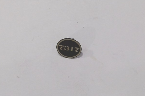 NUMBER PLATE / BOILER FRONT / ROUND / B&O #7317 / PREMIER Y-3 2-8-8-2