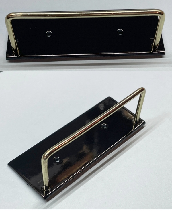 END RAILING / BRASS / W/BLACK PLATFORM / TINPLATE STANDARD GAUGE A/F 4021 CABOOSE